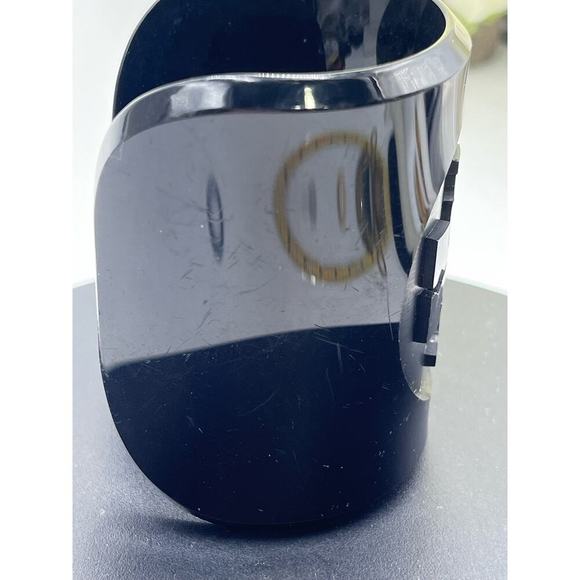 TORY BURCH Designer Acrylic Black Logo Luxury Bracelet Cuff‎ Monogram - Picture 8 of 13
